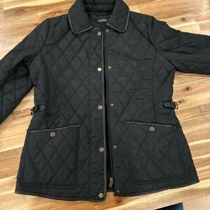 Ralph Lauren Women's Black Quilted Utility Jacket